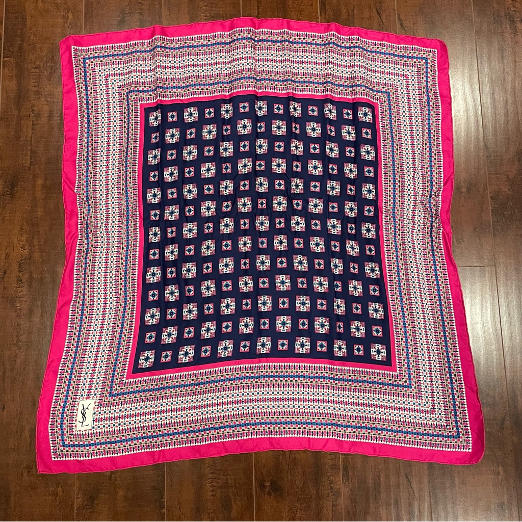 Authentic Ysl Silk Scarf